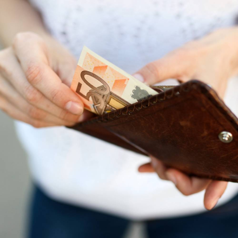 Portemonnee met 50 euro